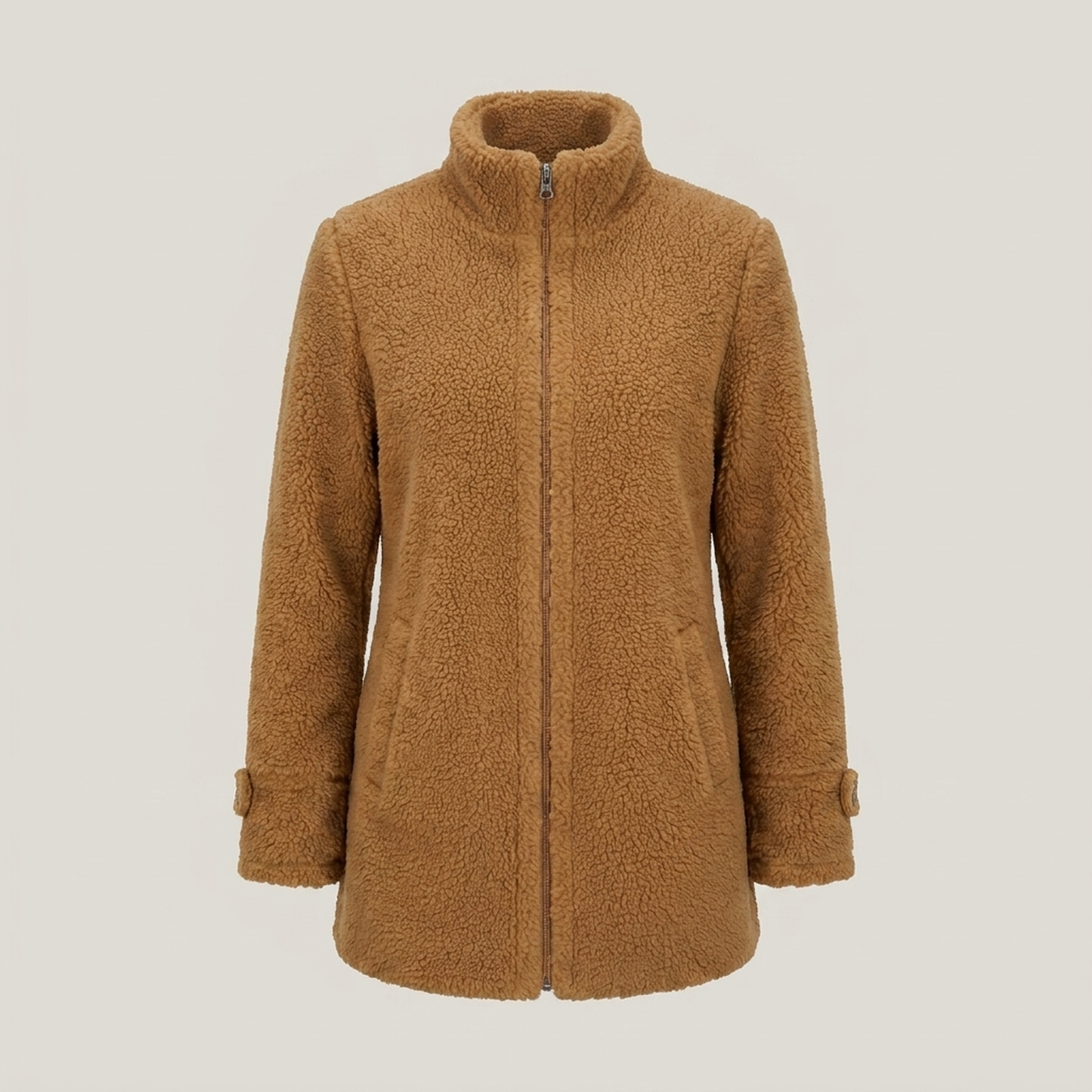 PLUXSTYLE::numise::womens-mid-length-parka::pack-brown