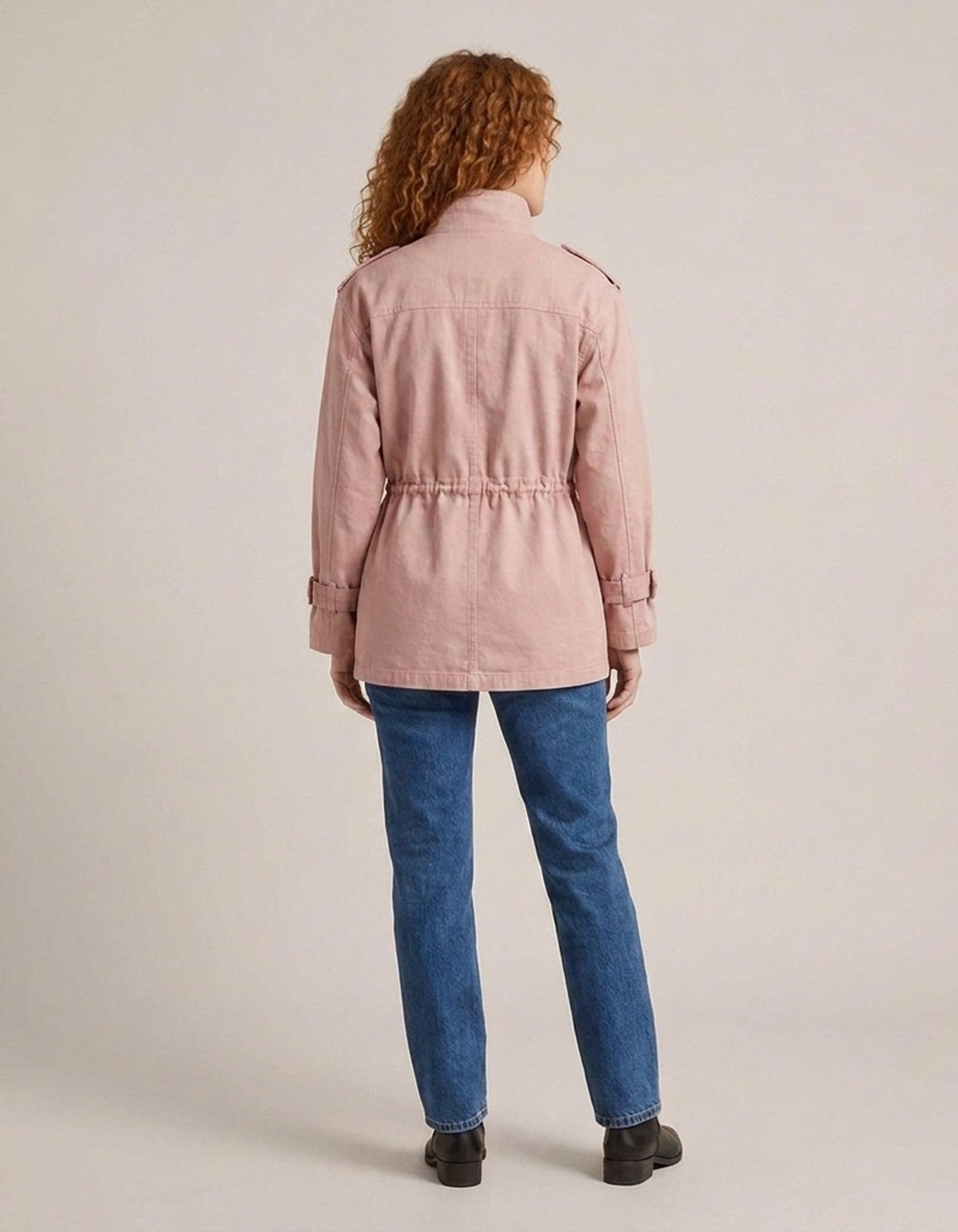 PLUXSTYLE::numise::belted-utility-parka::back