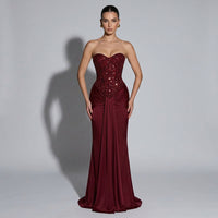 Beaded Corset Maxi Dress
