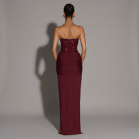 Beaded Corset Maxi Dress