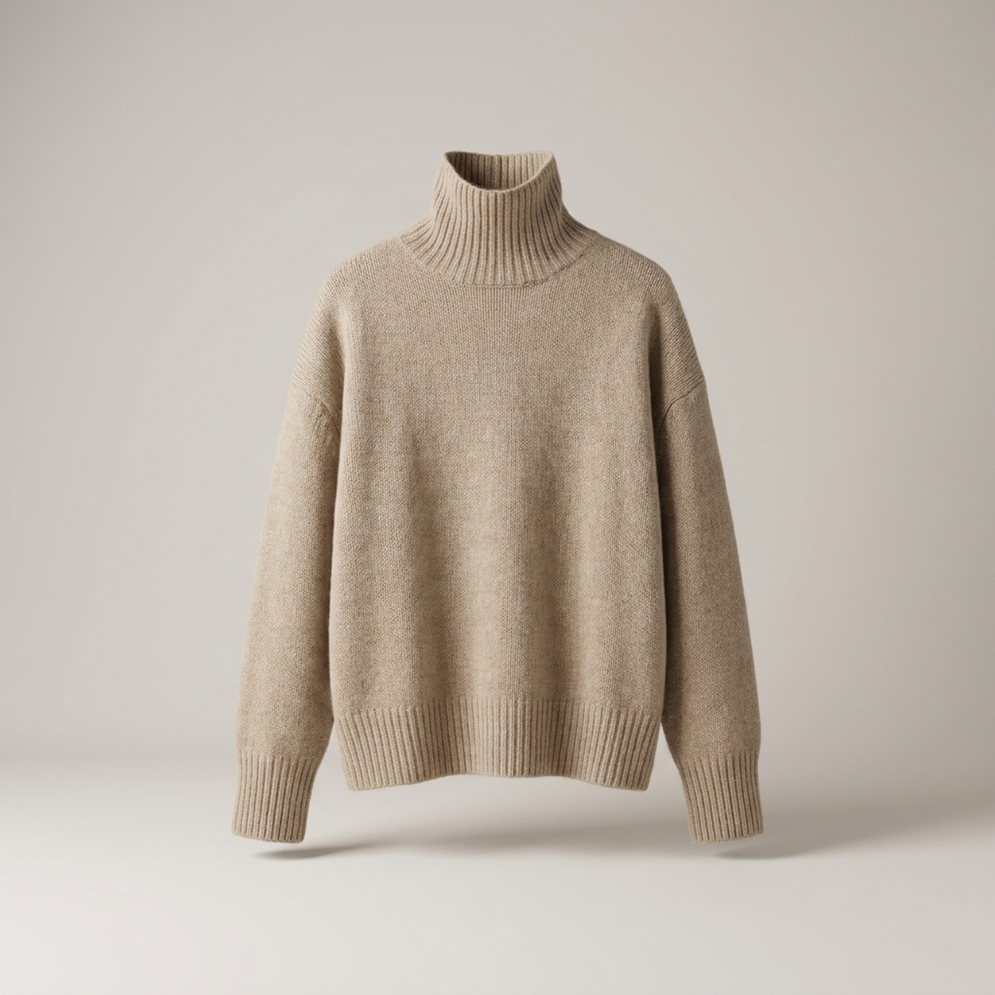 PLUXSTYLE::numise::alecia-relaxed-turtleneck-sweater::pack-khaki