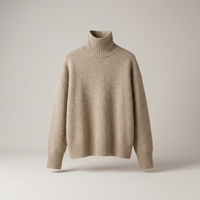 PLUXSTYLE::numise::alecia-relaxed-turtleneck-sweater::pack-khaki