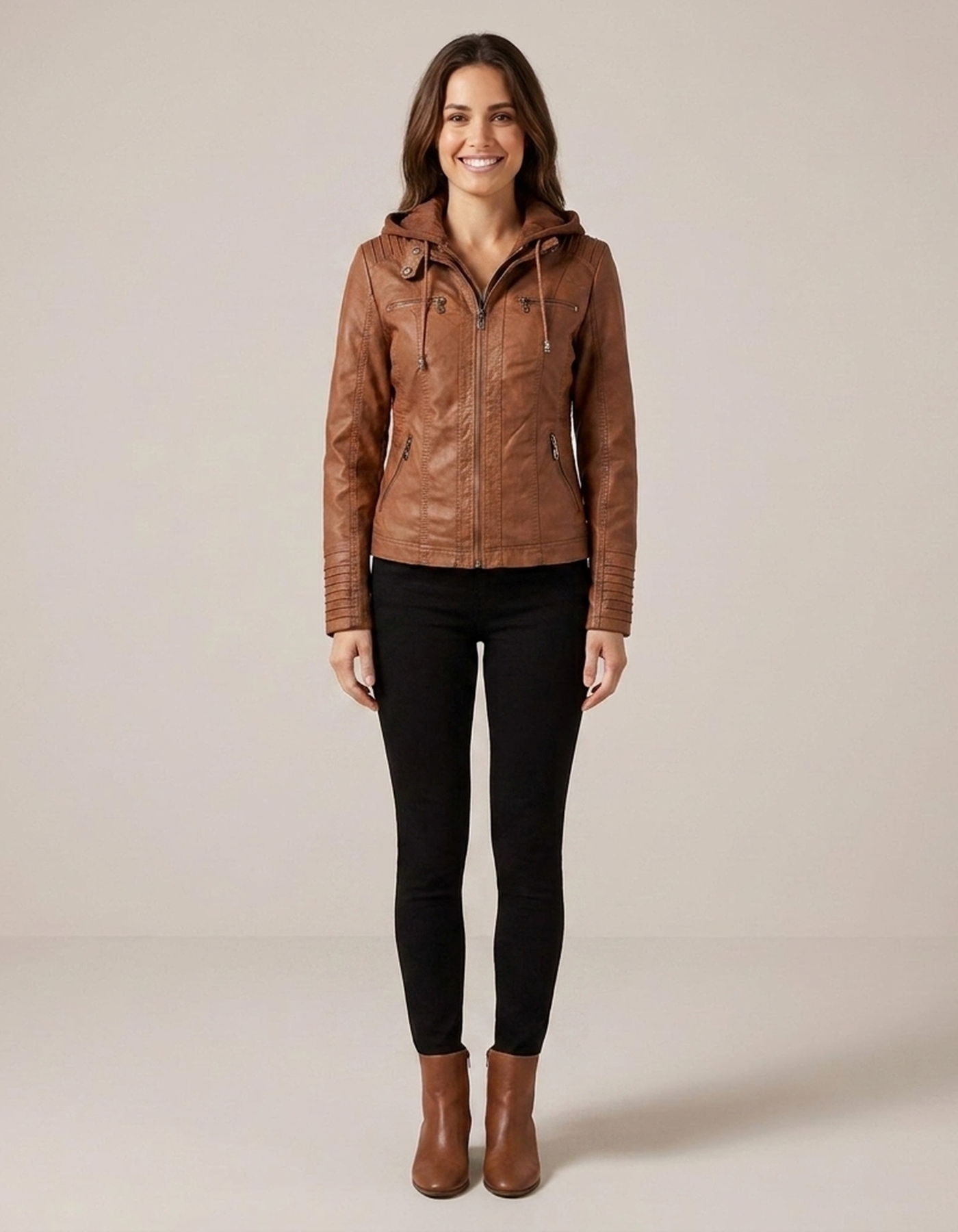 PLUXSTYLE::numise::womens-detachable-hood-parka::front