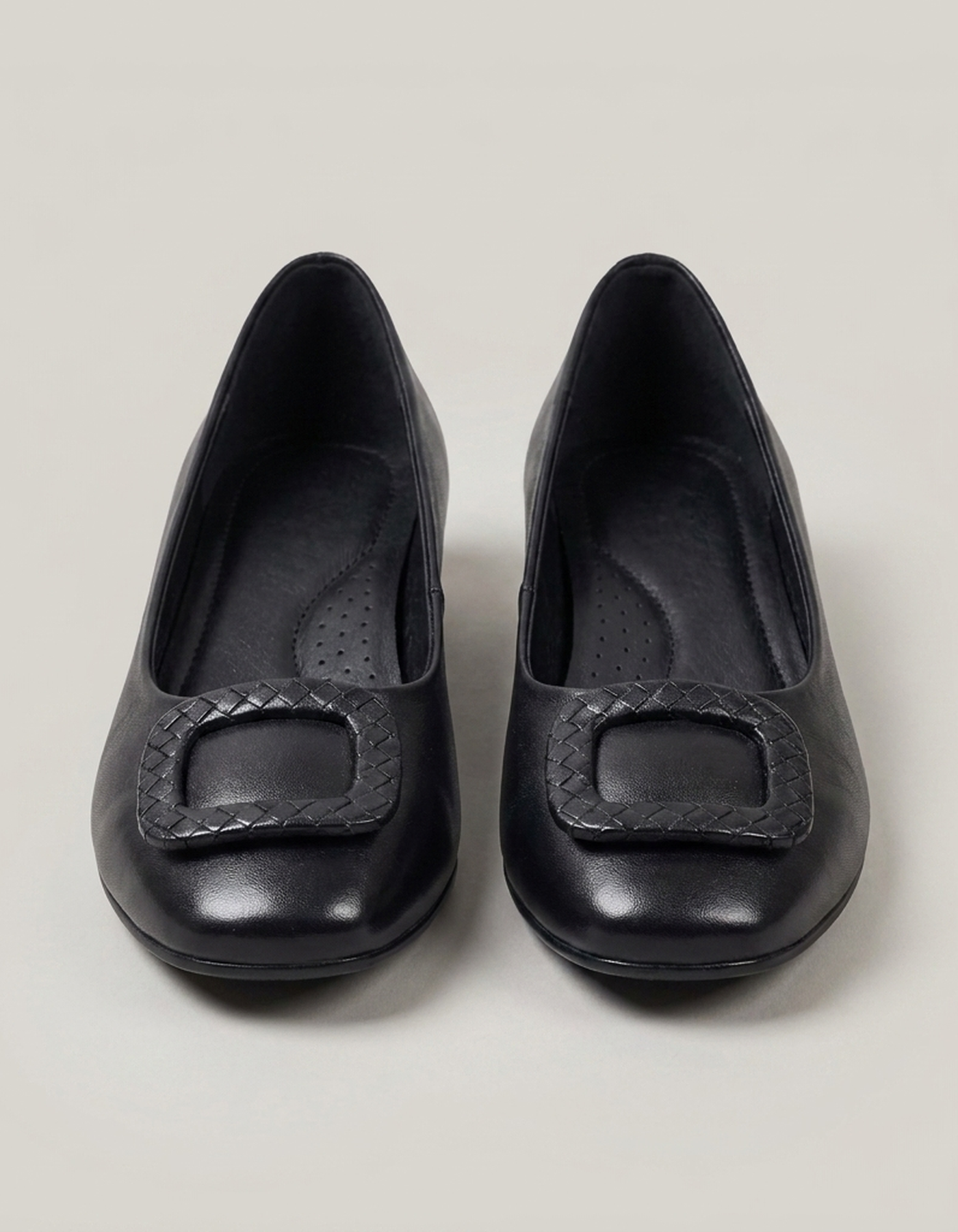 PLUXSTYLE::numise::womens-flat-sole-ballerina-footwear::pack-black