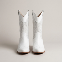 PLUXSTYLE::numise::amelia-perforated-cowboy-boots::pack-white