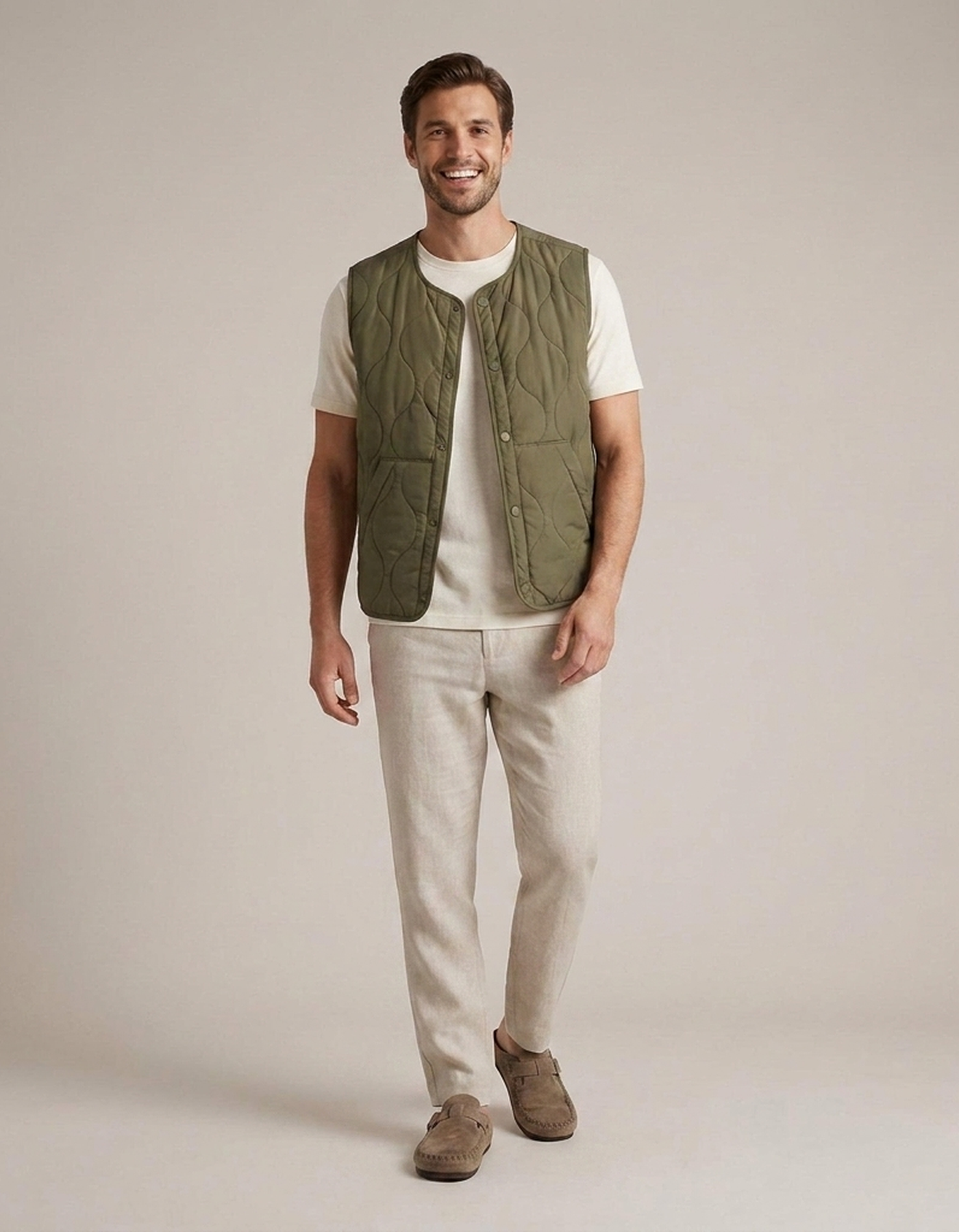 PLUXSTYLE::numise::mens-regular-fit-quilted-vest::front
