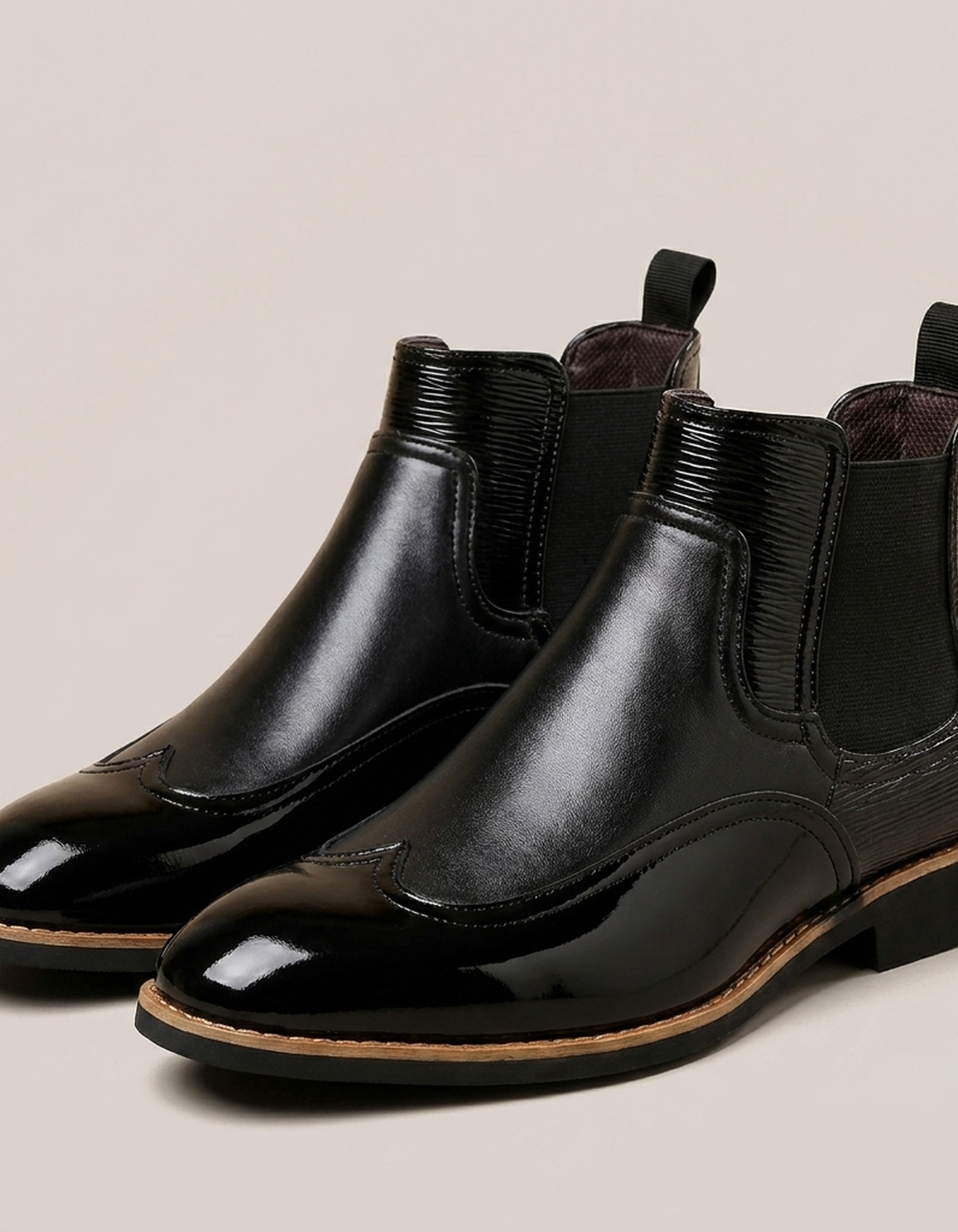 PLUXSTYLE::numise::mens-classic-chelsea-boots::pack-black