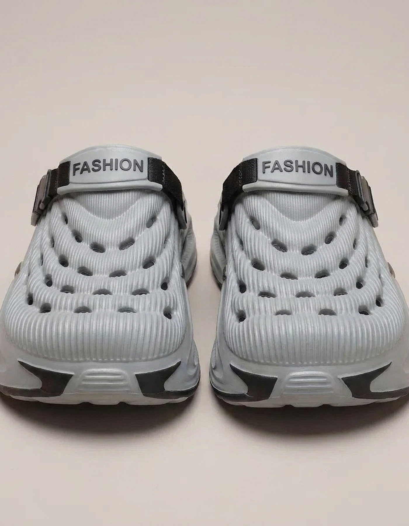 PLUXSTYLE::numise::everyday-ventilated-slip-on-shoes::pack-gray-and-black