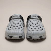 PLUXSTYLE::numise::everyday-ventilated-slip-on-shoes::pack-gray-and-black