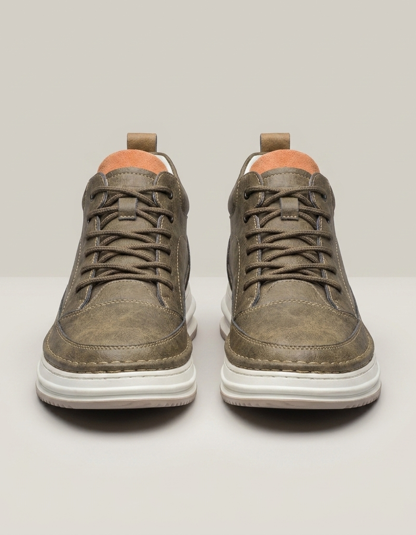 PLUXSTYLE::numise::mens-platform-mid-top-sneakers::pack-khaki