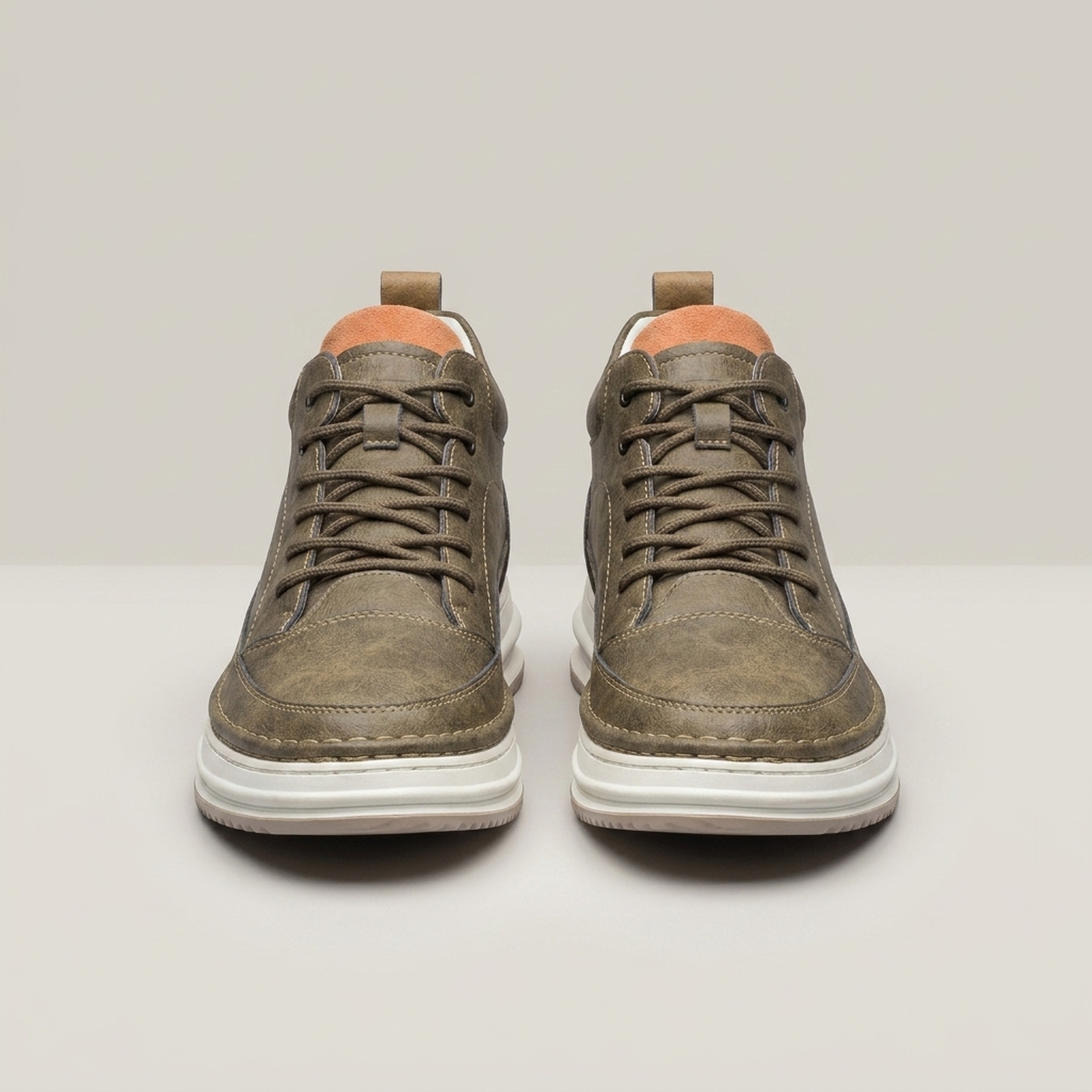 PLUXSTYLE::numise::mens-platform-mid-top-sneakers::pack-khaki