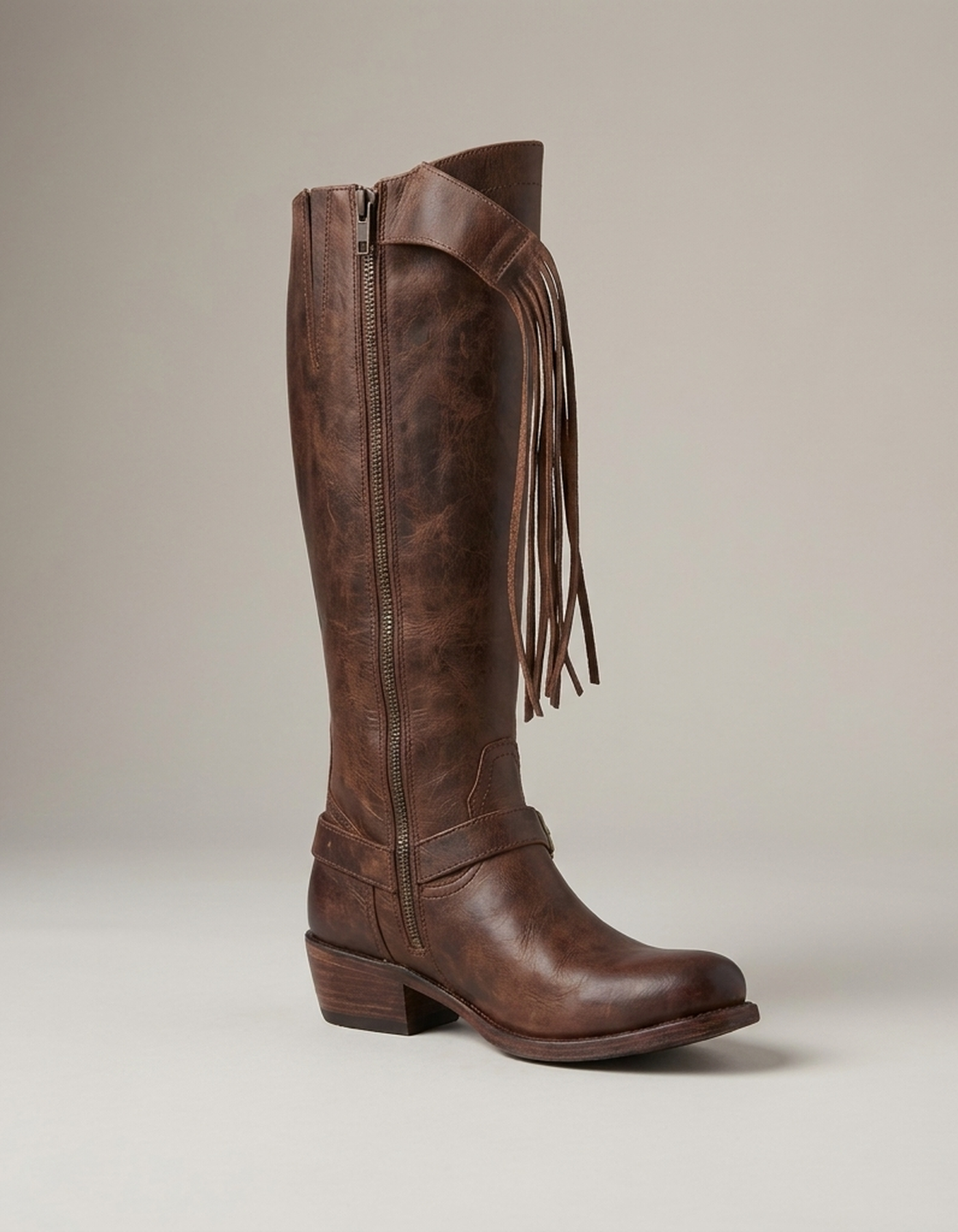 PLUXSTYLE::numise::side-zip-western-knee-high-boots::closeup-hero