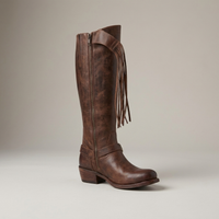PLUXSTYLE::numise::side-zip-western-knee-high-boots::closeup-hero