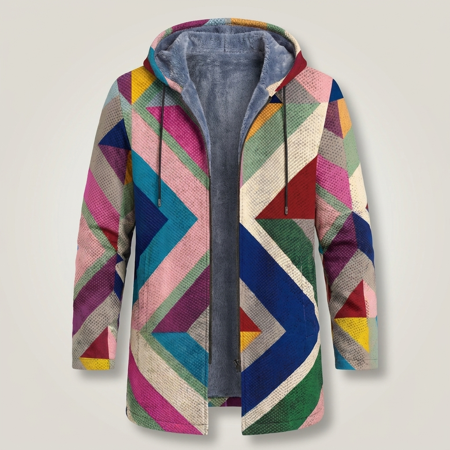 PLUXSTYLE::numise::mens-color-block-hooded-cardigan::pack-multicolor