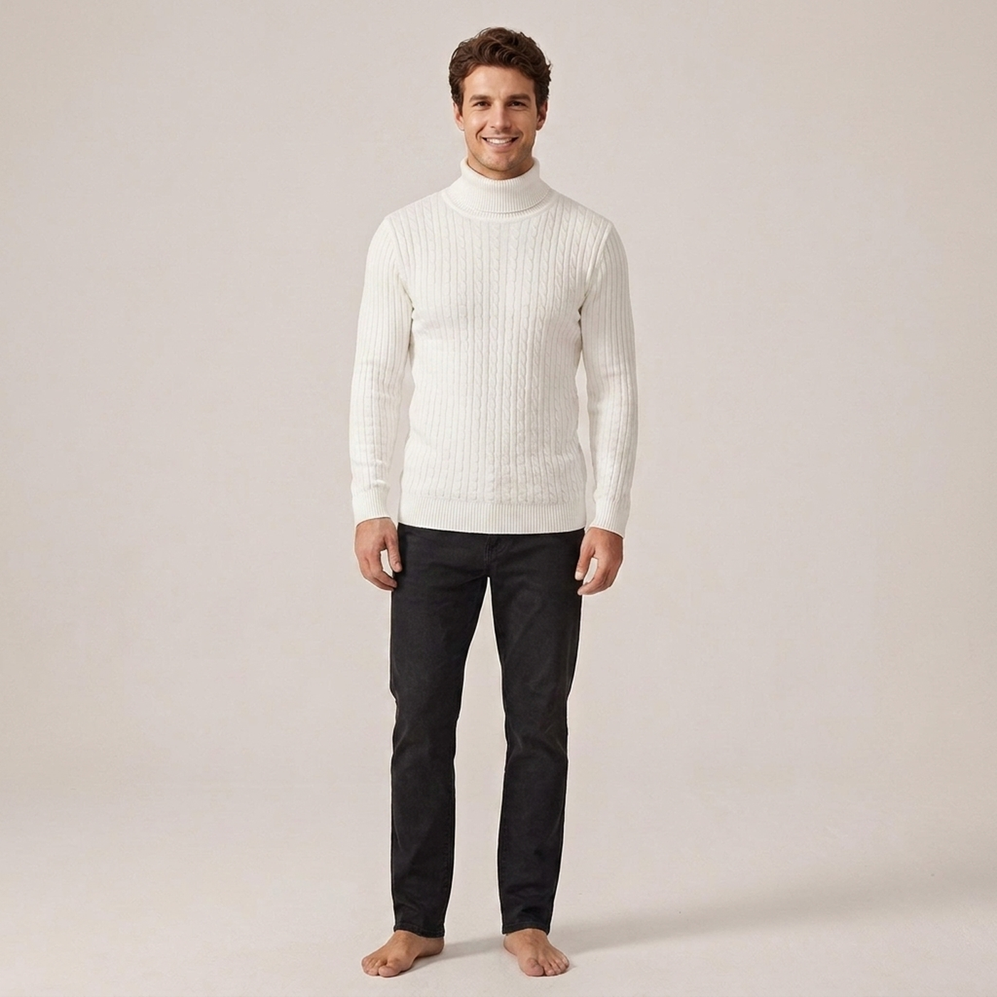 PLUXSTYLE::numise::mens-high-neck-sweater::front