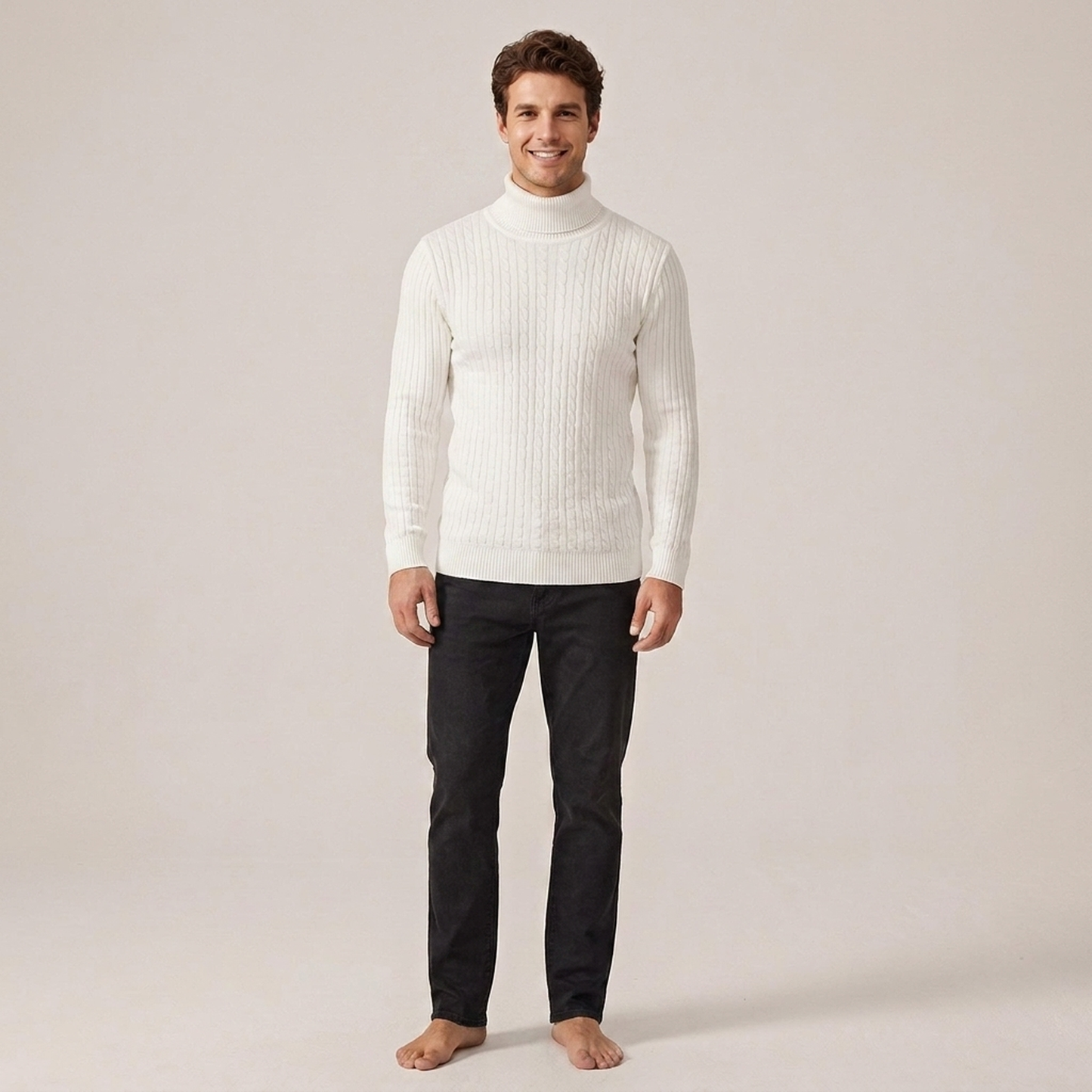 PLUXSTYLE::numise::mens-high-neck-sweater::front