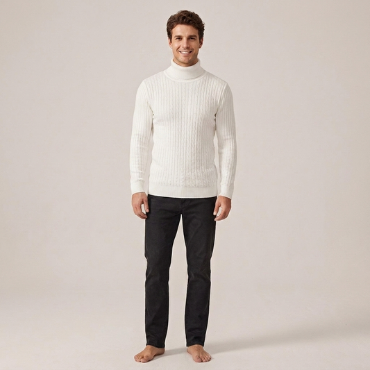 PLUXSTYLE::numise::mens-high-neck-sweater::front