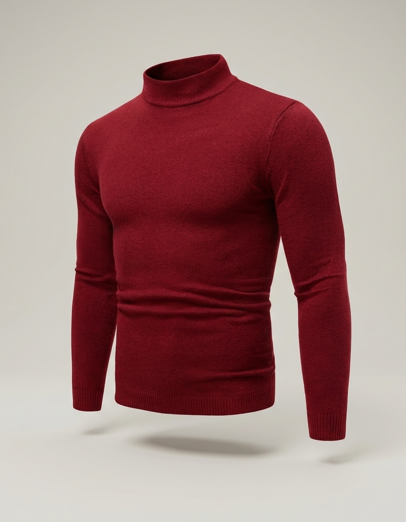 PLUXSTYLE::numise::slim-fit-turtleneck-sweater::pack-red
