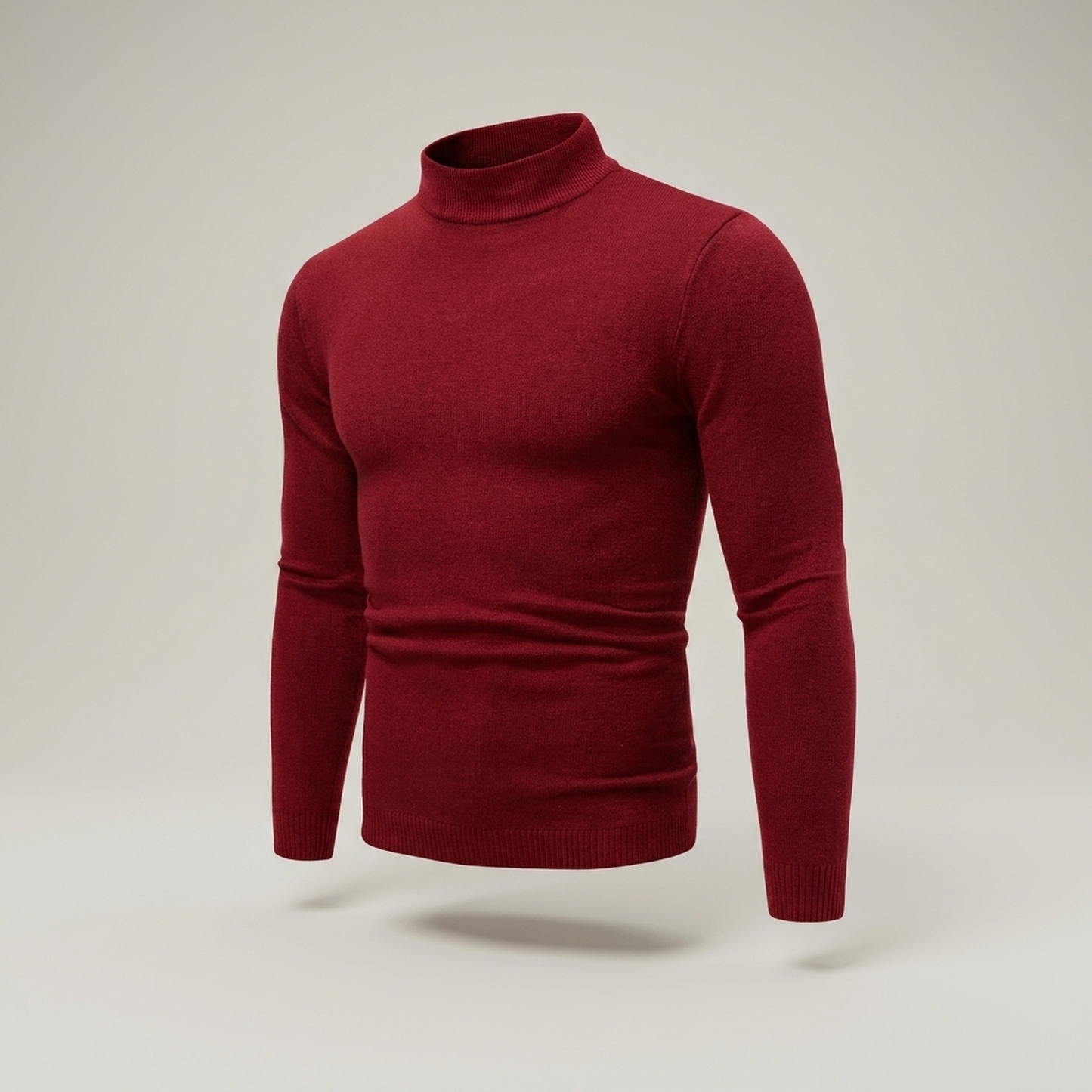 PLUXSTYLE::numise::slim-fit-turtleneck-sweater::pack-red