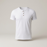 PLUXSTYLE::numise::mens-streamlined-henley-top::pack-white