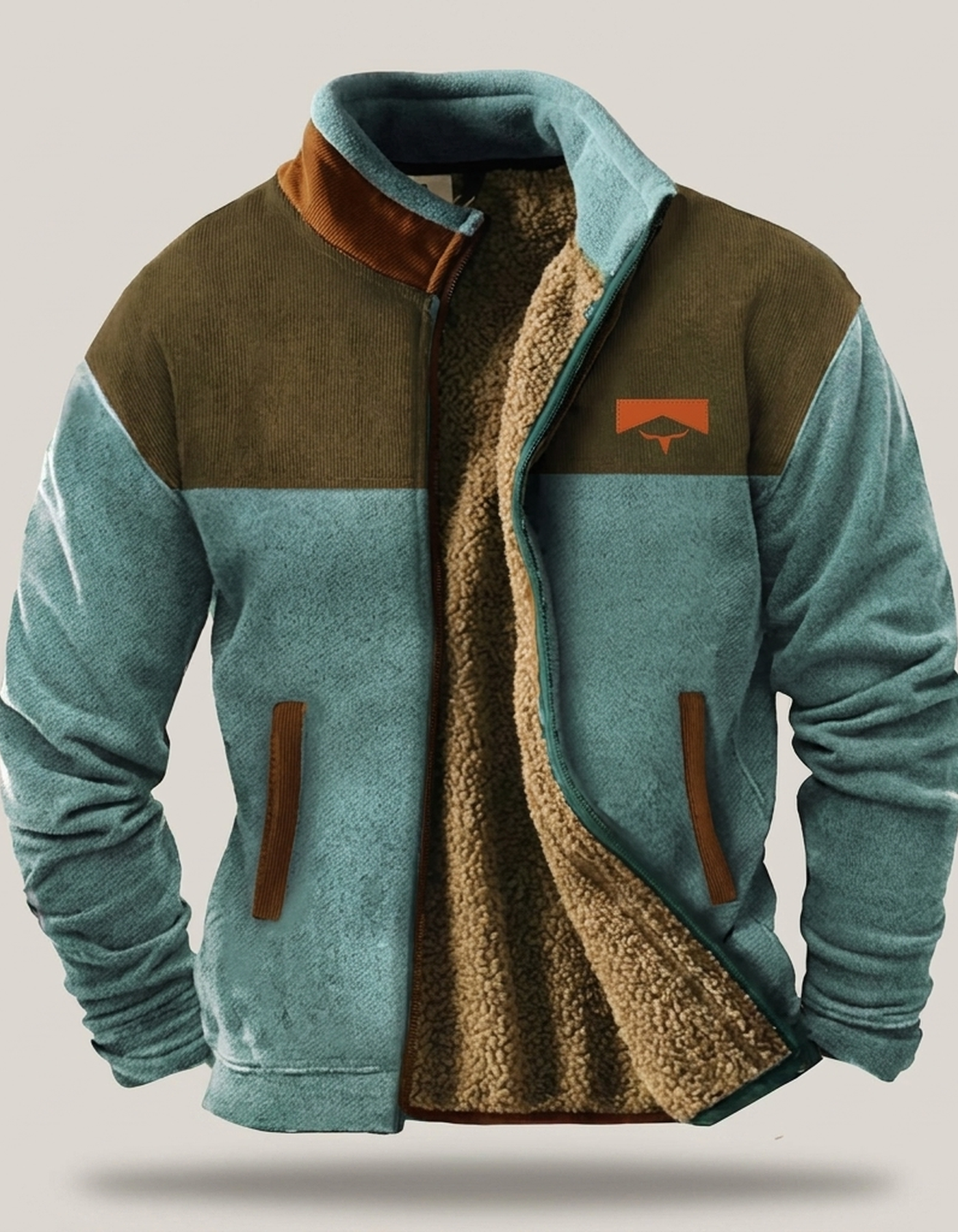 PLUXSTYLE::numise::mens-casual-zip-jacket::pack-light-blue