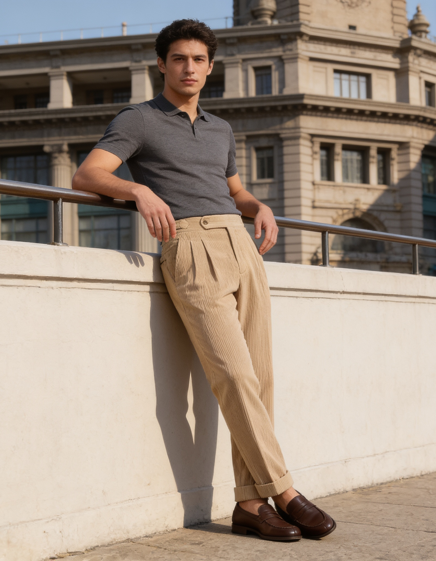 PLUXSTYLE::numise::mens-tailored-pleated-trousers::lifestyle-keep-1