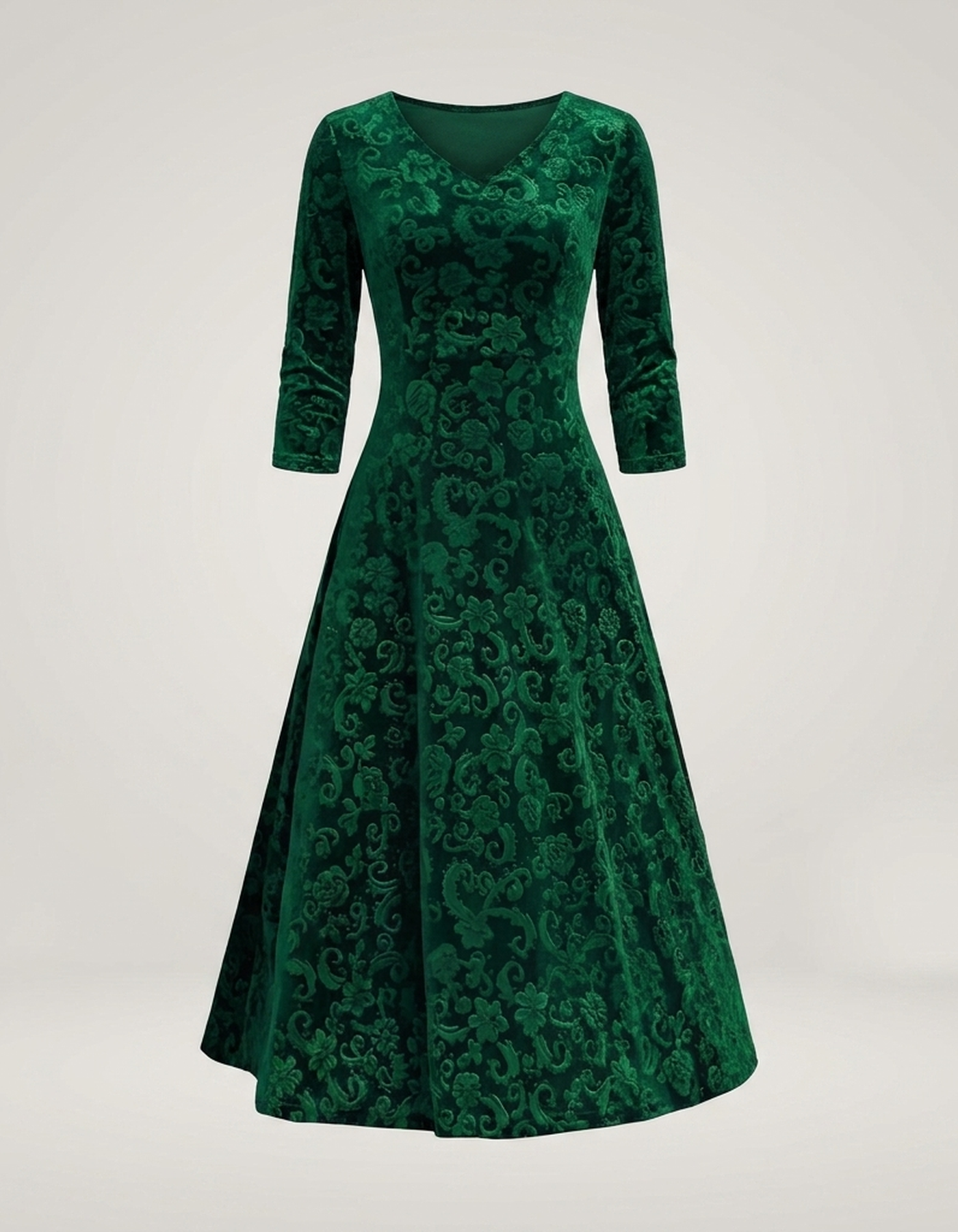 PLUXSTYLE::numise::alora-vintage-inspired-midi-dress::pack-green