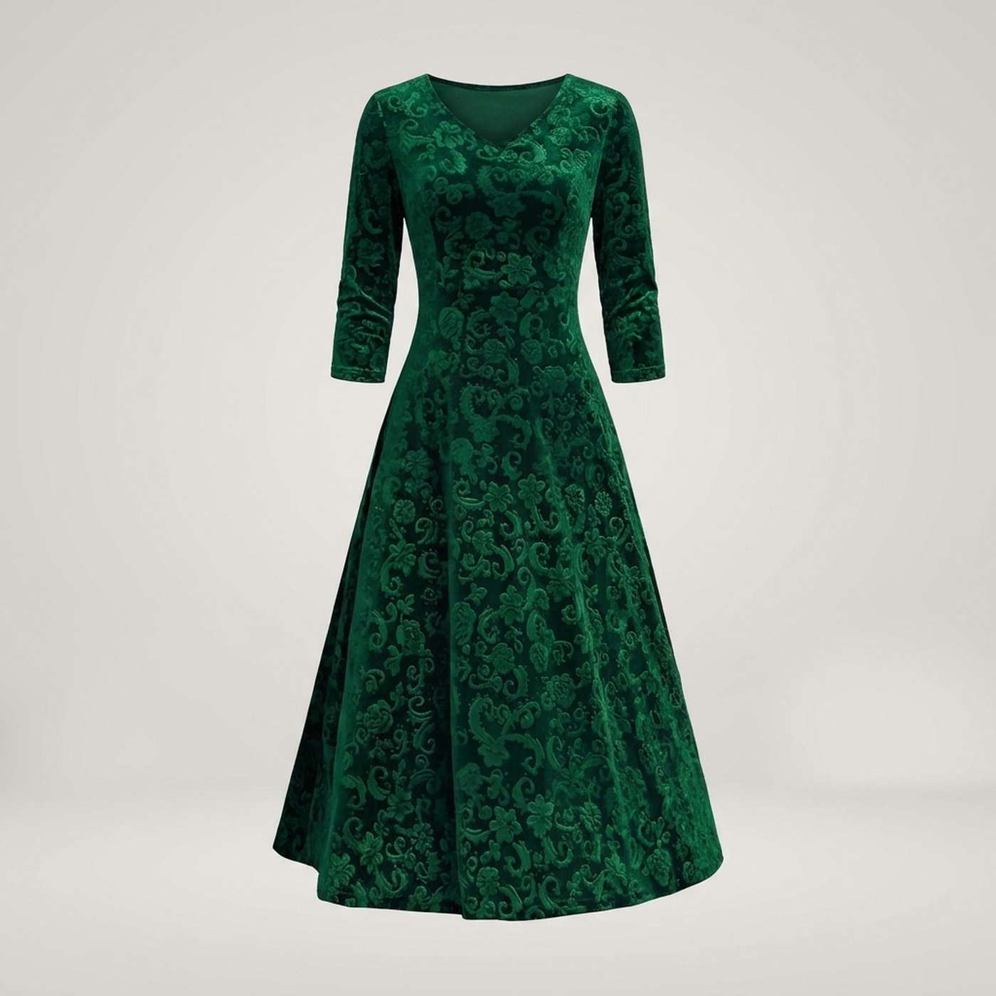 PLUXSTYLE::numise::alora-vintage-inspired-midi-dress::pack-green