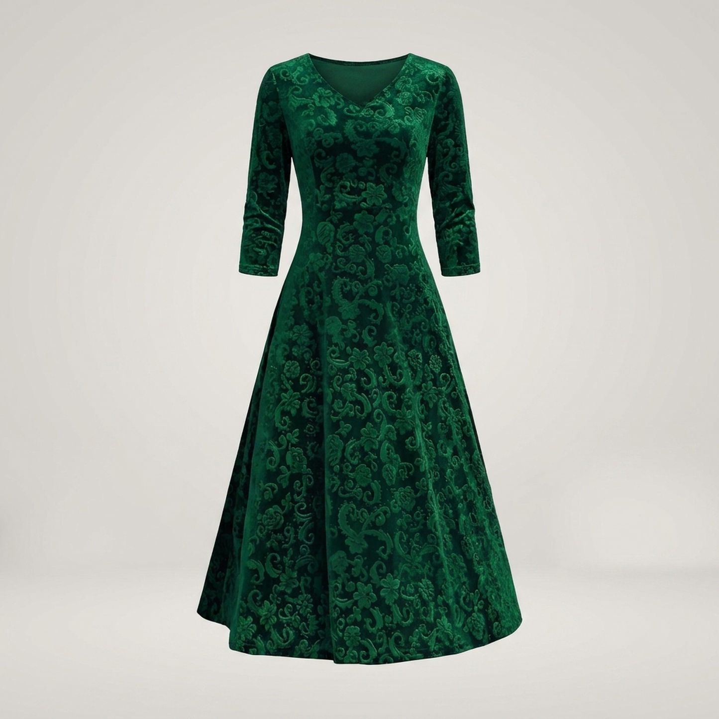 PLUXSTYLE::numise::alora-vintage-inspired-midi-dress::pack-green