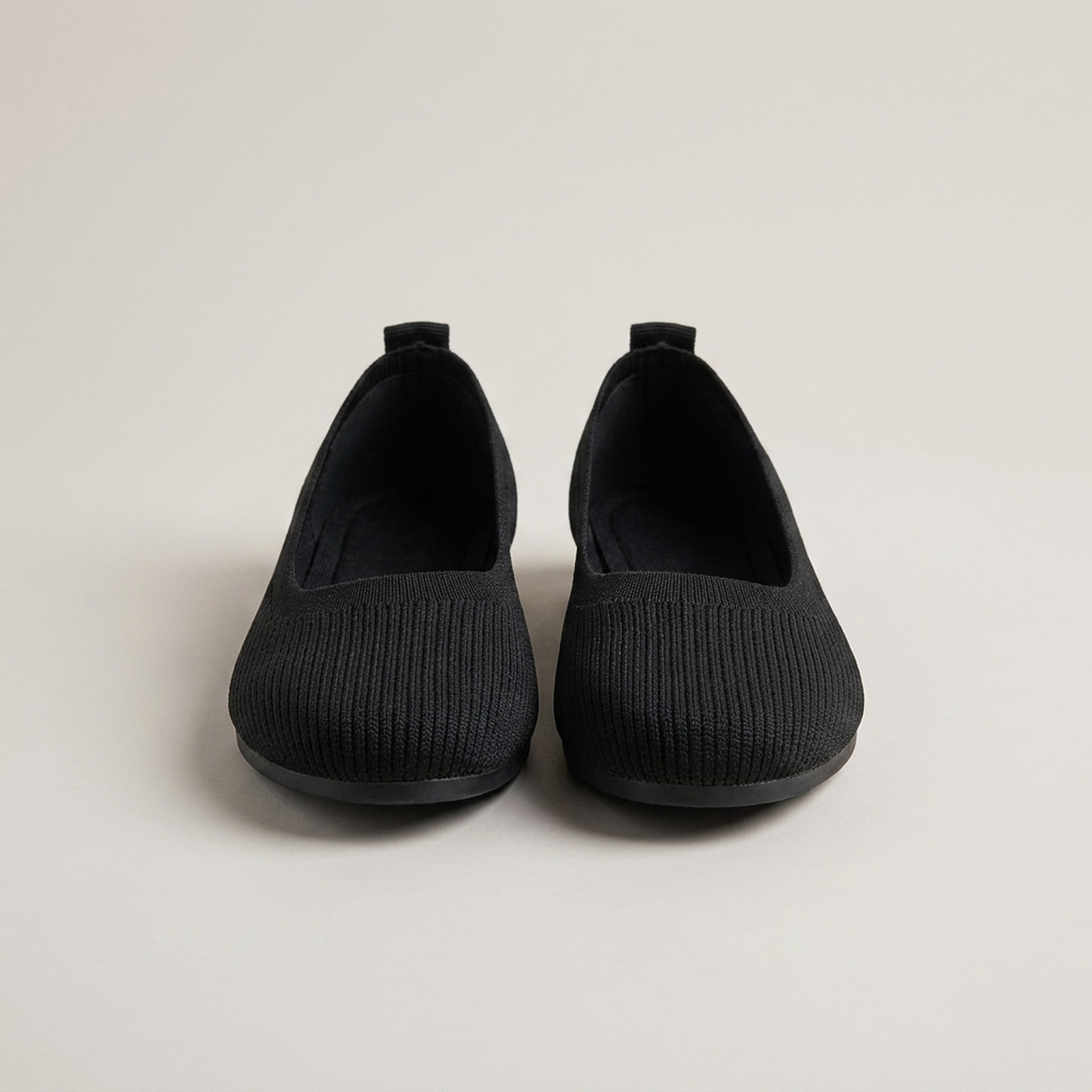 PLUXSTYLE::numise::comfort-fit-ballet-flat-footwear::pack-black
