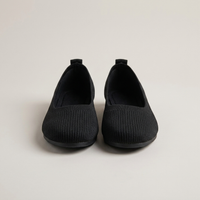 PLUXSTYLE::numise::comfort-fit-ballet-flat-footwear::pack-black
