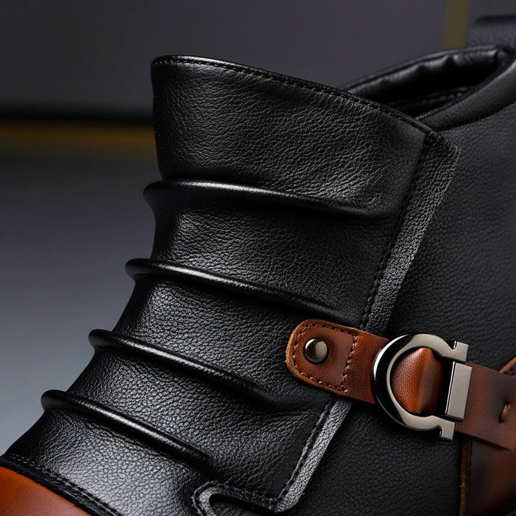 Men's Two-Tone Ankle Boots