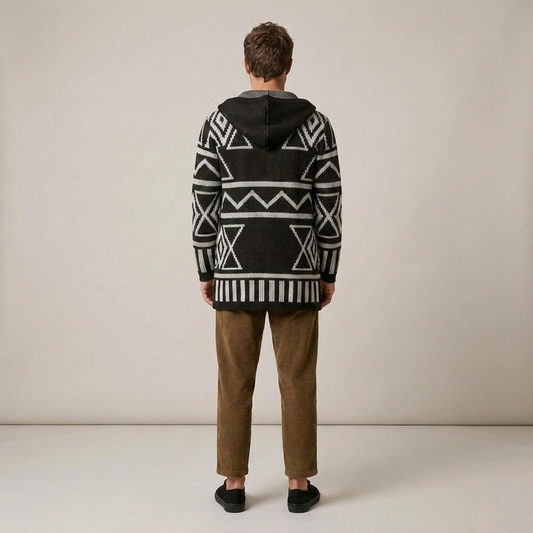 PLUXSTYLE::numise::adrien-hooded-cardigan::back