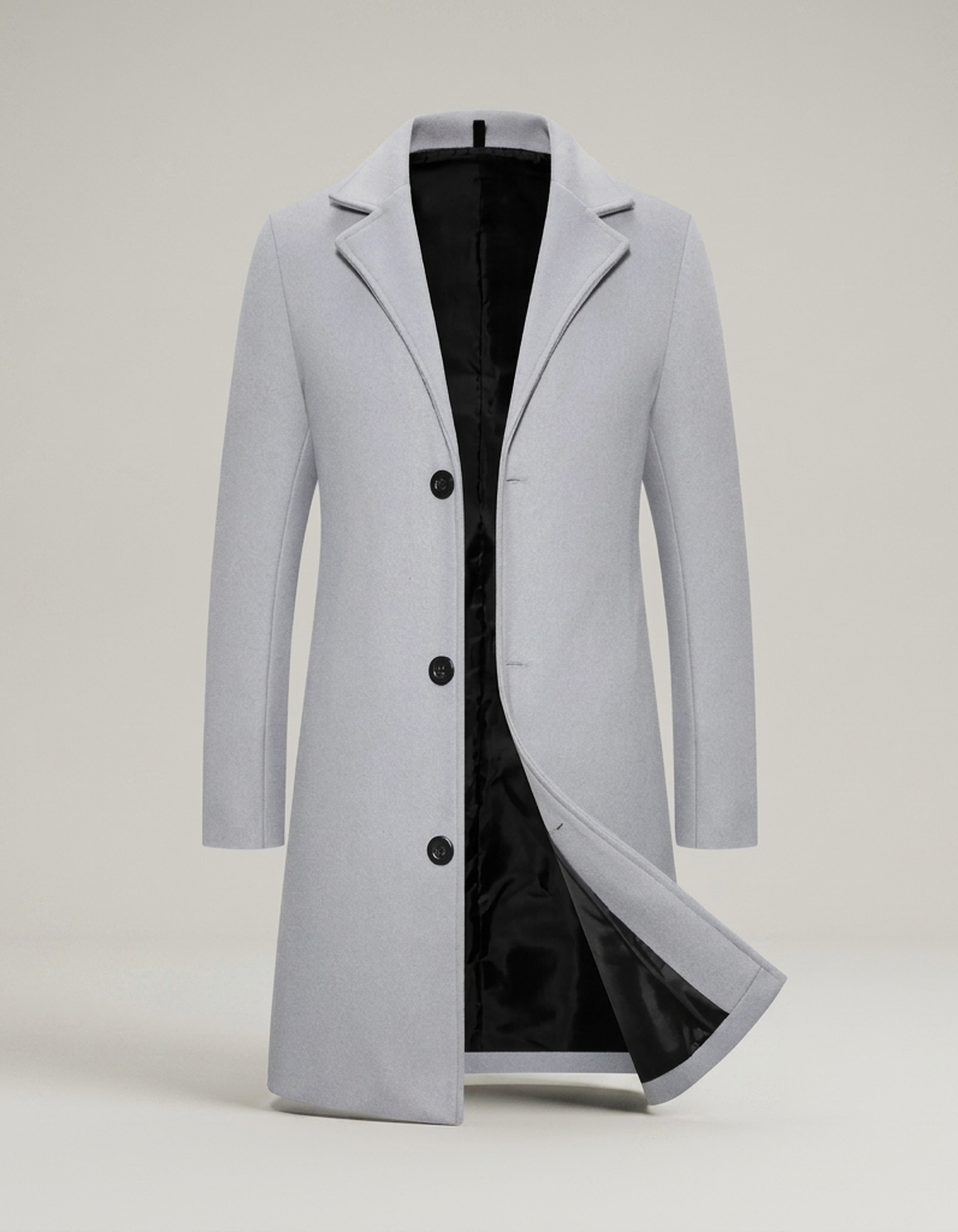 PLUXSTYLE::numise::mens-tailored-longline-parka::pack-light-gray