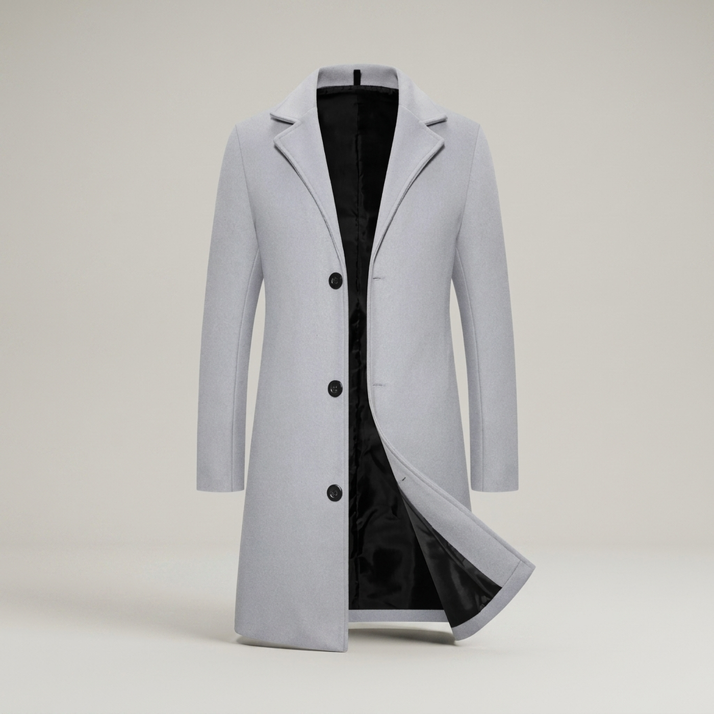 PLUXSTYLE::numise::mens-tailored-longline-parka::pack-light-gray