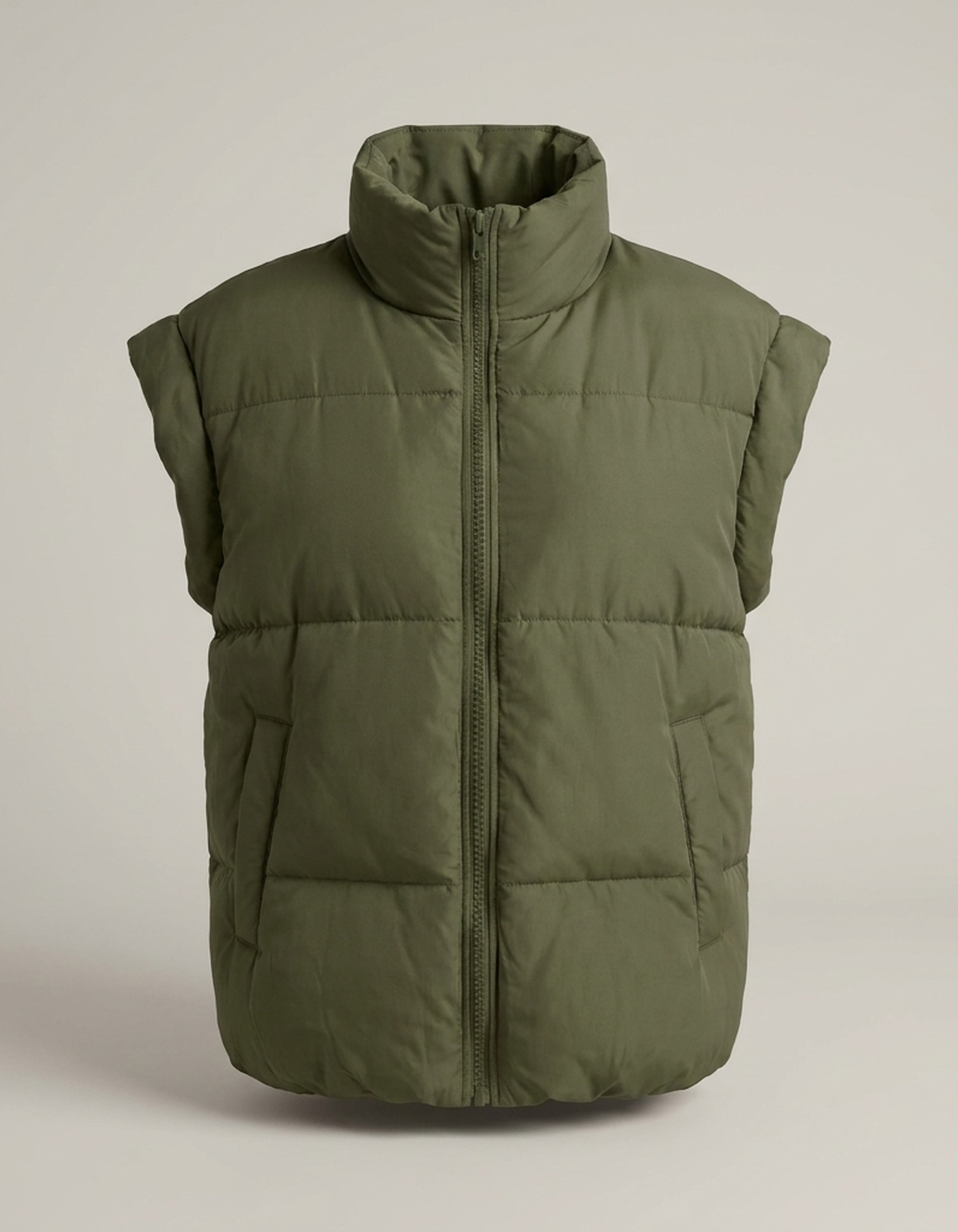 PLUXSTYLE::numise::stella-sleeveless-parka::pack-green
