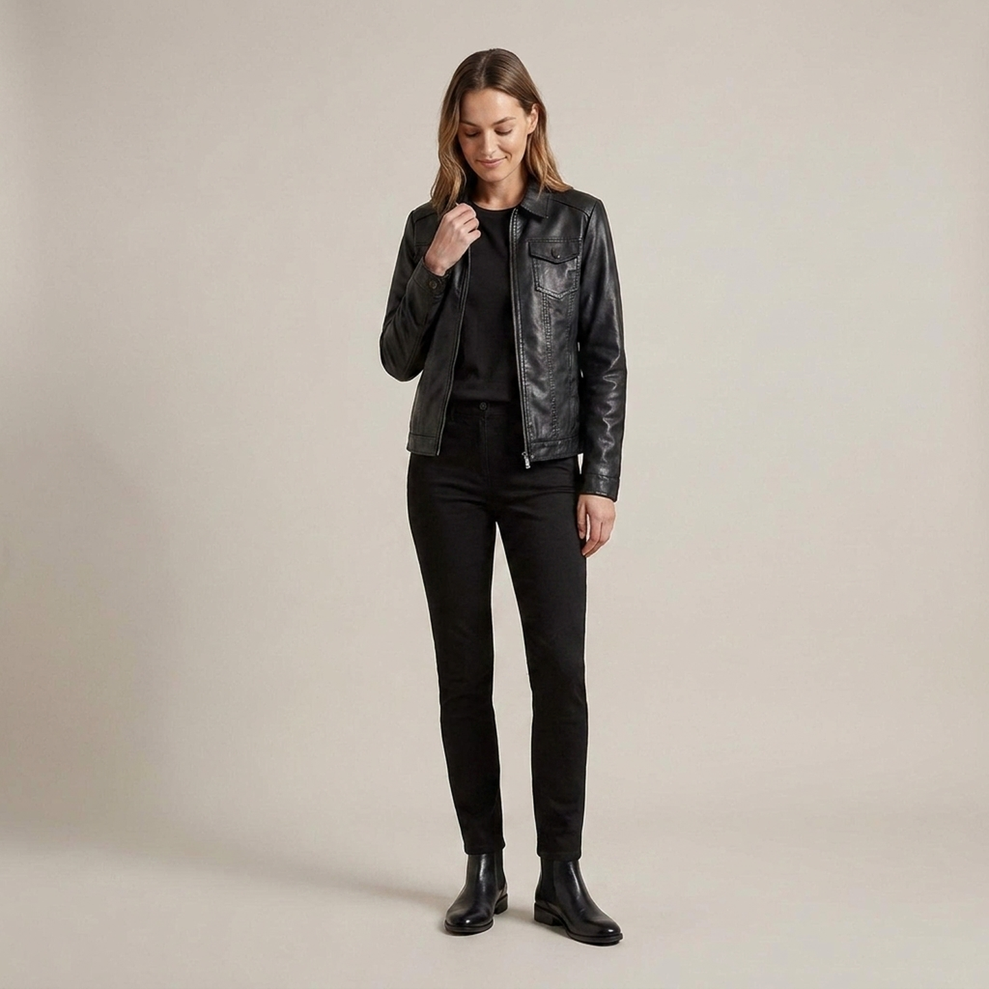 PLUXSTYLE::numise::tailored-zip-front-parka::front