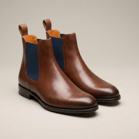 PLUXSTYLE::numise::aurelian-brown-chelsea-boots::closeup-detail