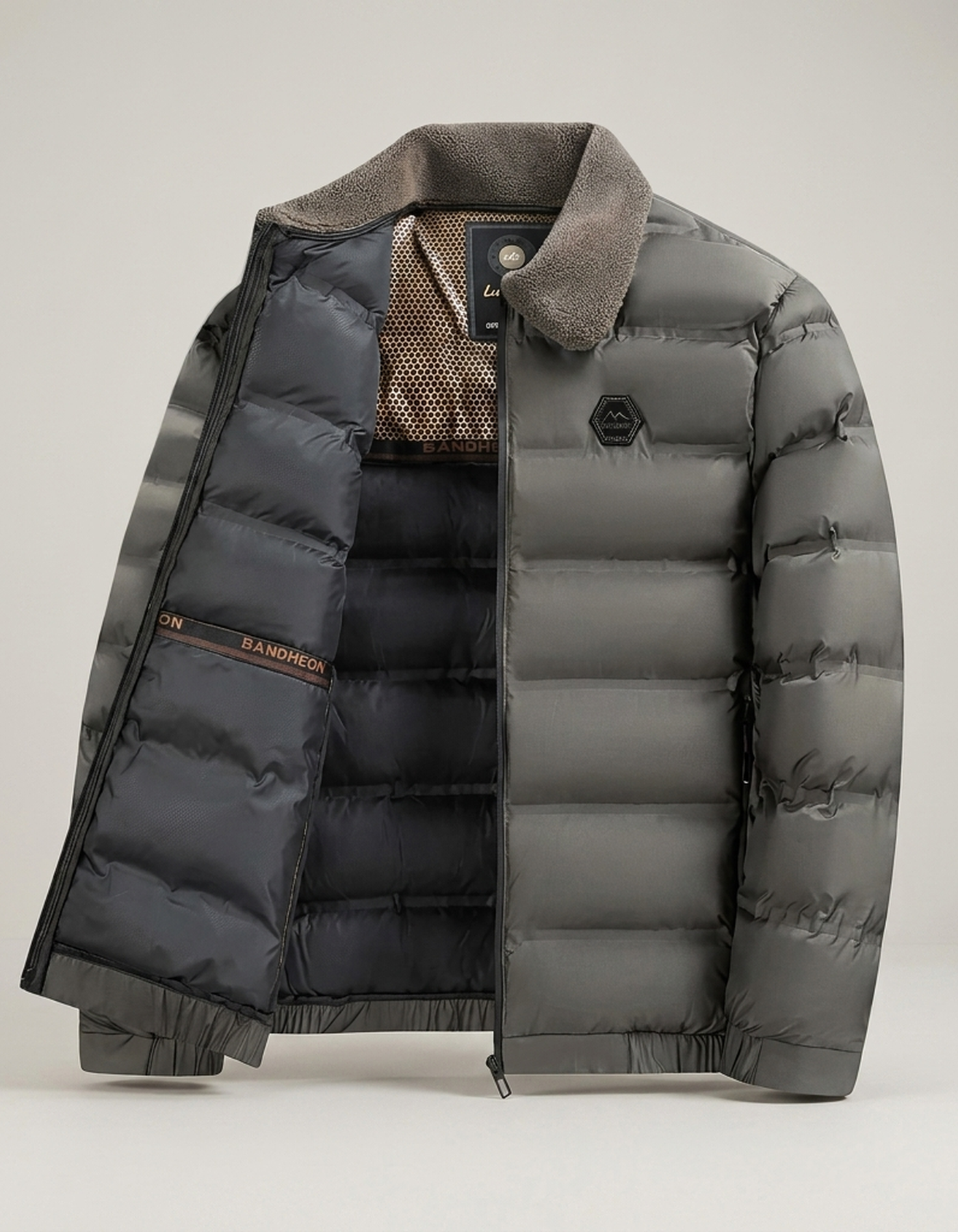 PLUXSTYLE::numise::mens-all-season-quilted-parka::pack-grey