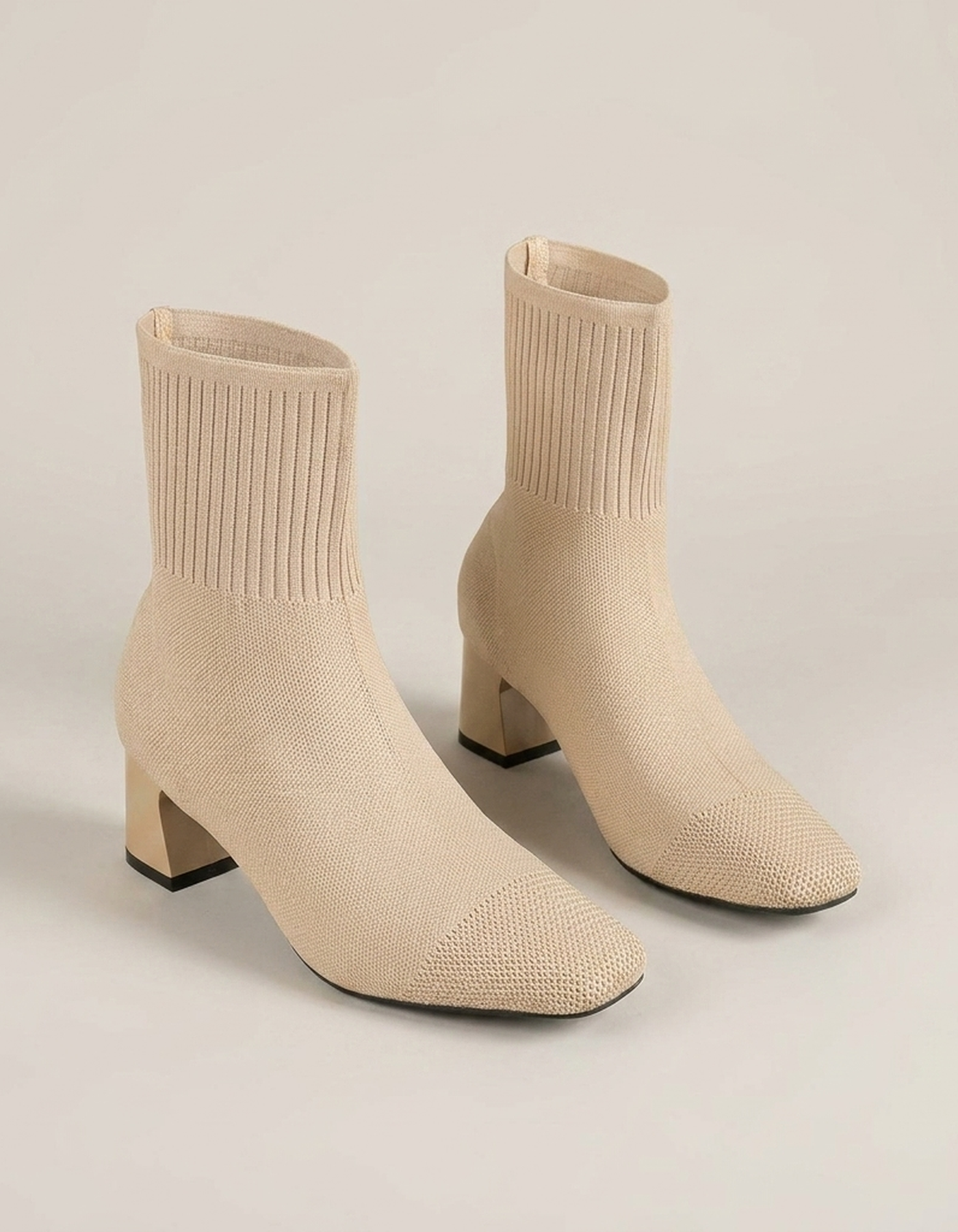 PLUXSTYLE::numise::flex-fit-ankle-boots::pack-beige
