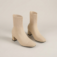 PLUXSTYLE::numise::flex-fit-ankle-boots::pack-beige