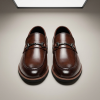 PLUXSTYLE::numise::mens-polished-dress-loafers::pack-dark-brown