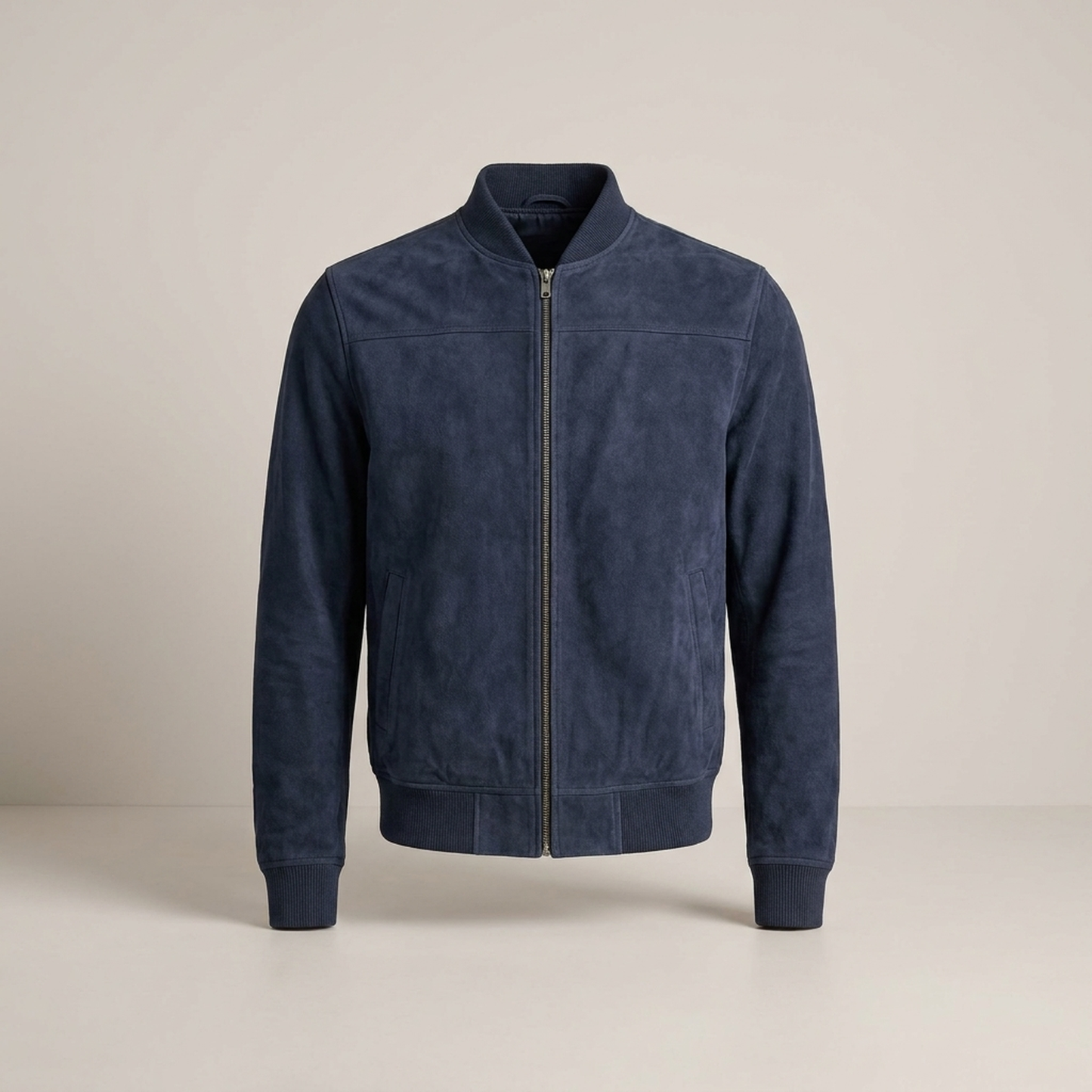 PLUXSTYLE::numise::modern-bomber-collar-parka::pack-navy-blue