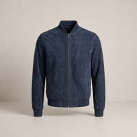 PLUXSTYLE::numise::modern-bomber-collar-parka::pack-navy-blue