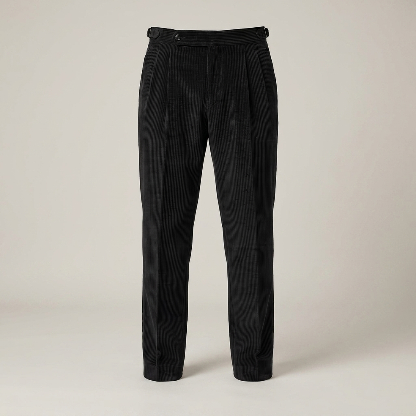 PLUXSTYLE::numise::mens-tailored-double-pleat-trousers::pack-black
