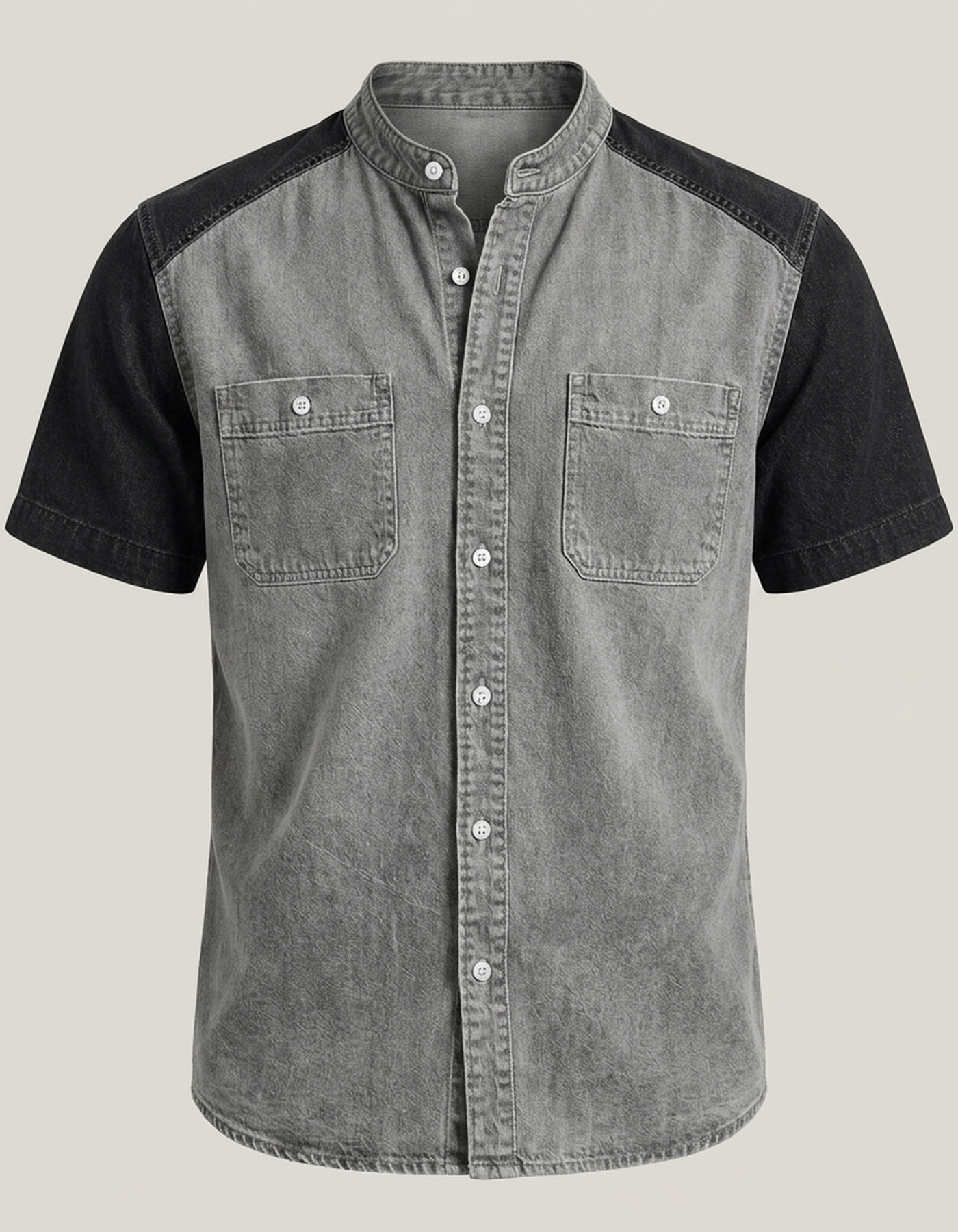 PLUXSTYLE::numise::mens-easy-fit-henley-top::pack-grey