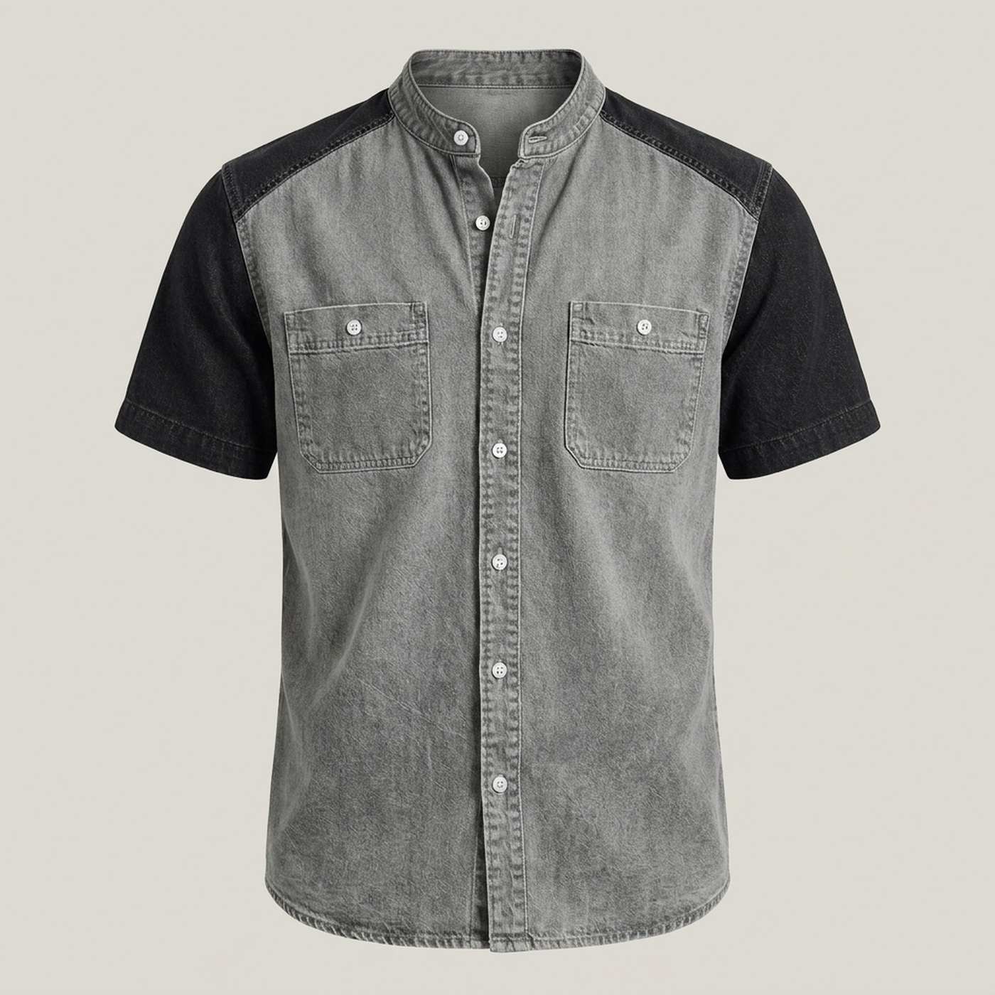 PLUXSTYLE::numise::mens-easy-fit-henley-top::pack-grey