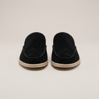 PLUXSTYLE::numise::mens-moc-toe-backless-loafers::pack-black