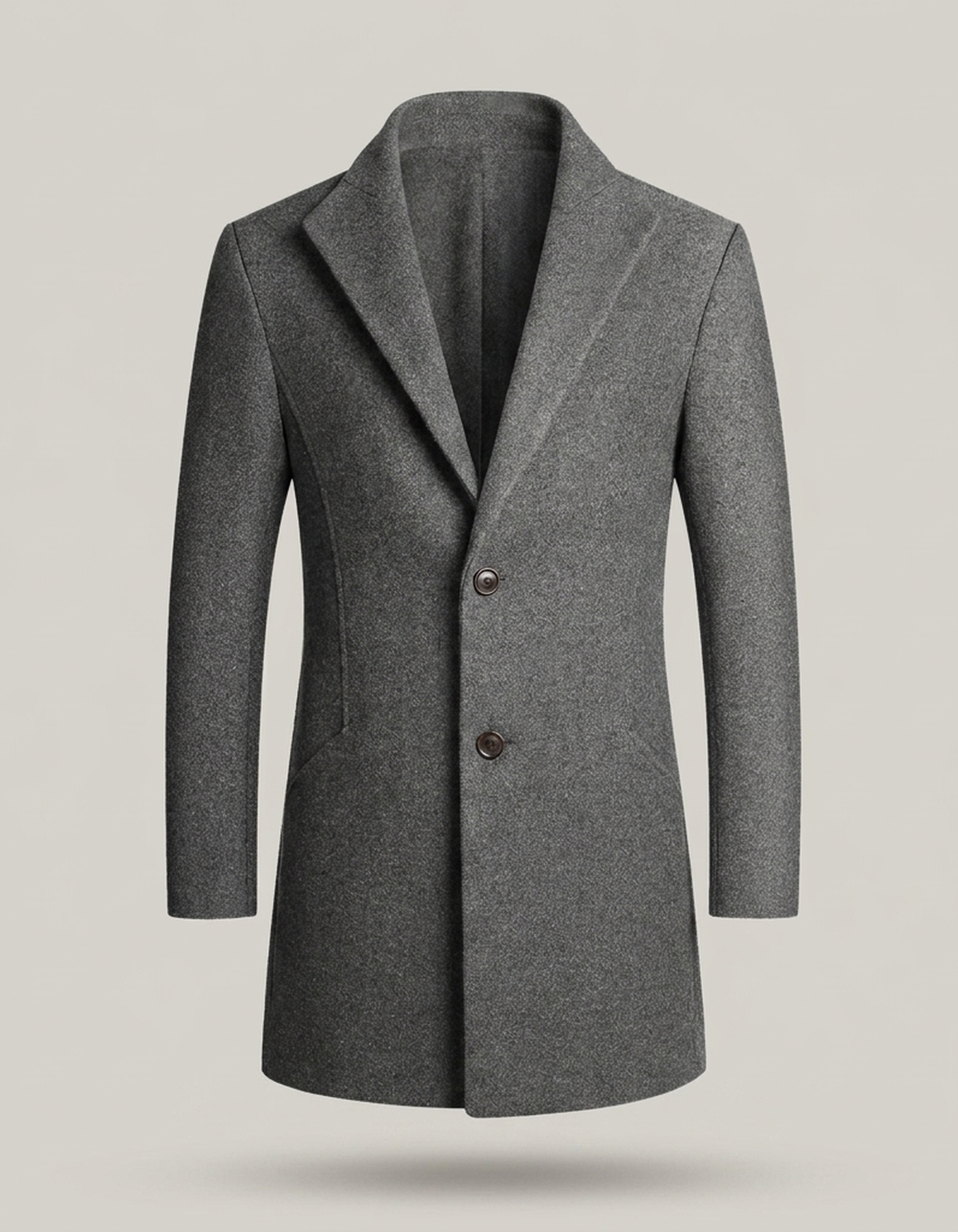 PLUXSTYLE::numise::mens-notched-lapel-parka::pack-grey