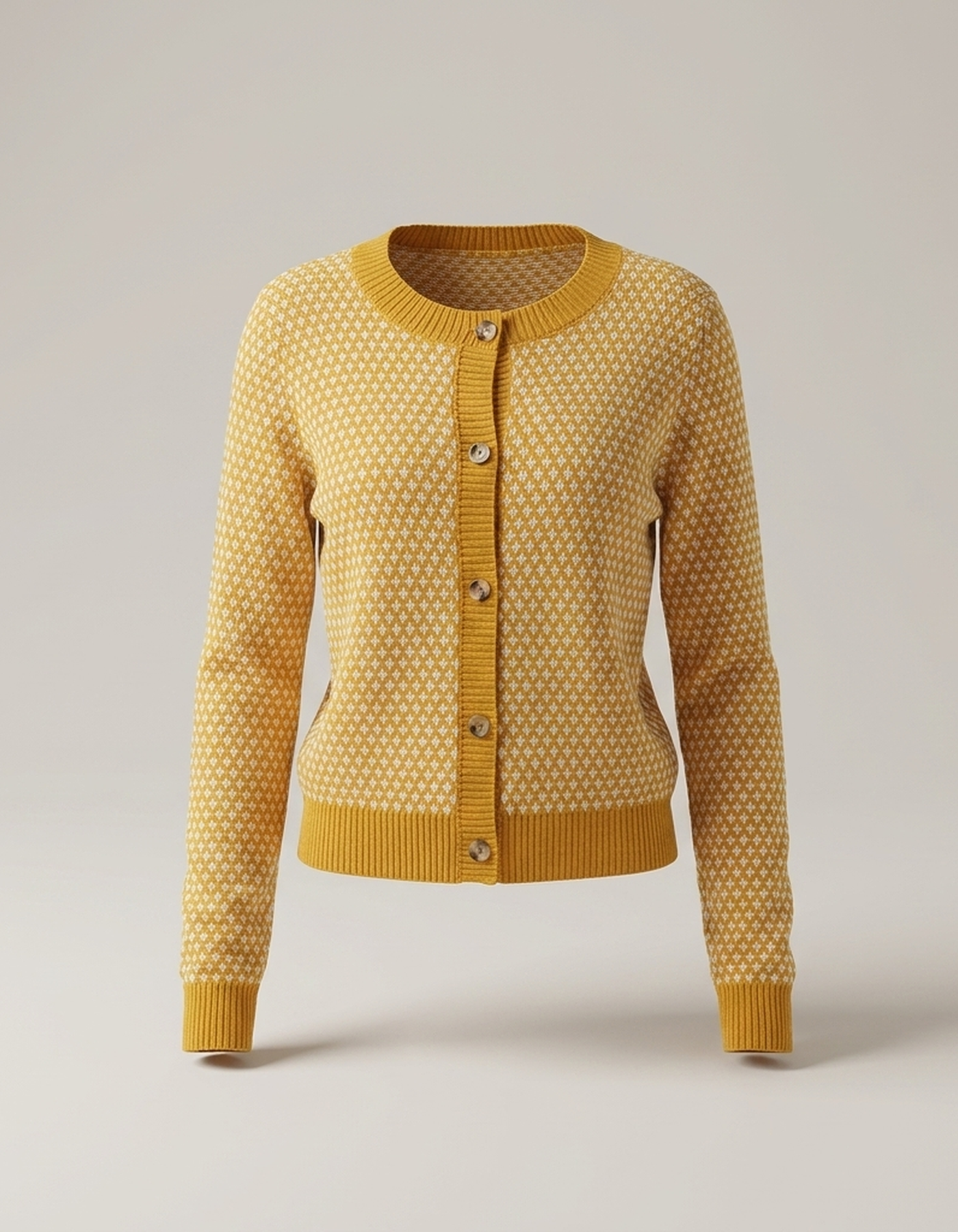 PLUXSTYLE::numise::amanda-button-front-cardigan::pack-mustard-yellow